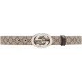 Gucci GG Supreme leather belt - Neutrals
