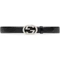 Gucci G buckle leather belt - Black