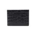 Saint Laurent crocodile-embossed leather cardholder - Black