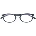 Lesca round frame glasses - Black