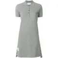 Thom Browne Striped Cotton Pique Polo Dress - Grey