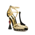 Dolce & Gabbana sculpted-heel suede sandals - Black