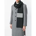 Thom Browne 4-Bar stripe cashmere scarf - Grey