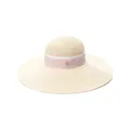 Maison Michel Blanche straw capeline hat - Neutrals