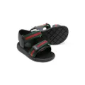 Gucci Kids Web-trim leather sandals - Black