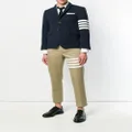 Thom Browne Seamed 4-Bar Stripe Unconstructed Chino Trouser In Cotton Twill - Neutrals