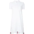 Thom Browne RWB stripe piqué polo dress - White
