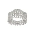 Aurelie Bidermann 18kt white gold Vintage Lace diamond ring - Metallic