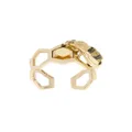 Delfina Delettrez 9kt yellow gold To Bee or Not To Be open ring - Metallic