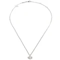 Chopard 18kt white gold Happy Hearts diamond pendant necklace - Silver