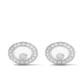 Chopard 18kt white gold Happy Diamonds Icons ear pins - Silver