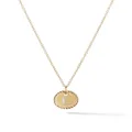 David Yurman 18kt yellow gold L Initial Charm diamond necklace