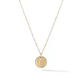 David Yurman 18kt yellow gold L Initial Charm diamond necklace