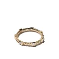 David Yurman 18kt yellow gold Cable Collectibles diamond stack ring