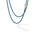 David Yurman 14kt yellow gold and coloured steel DY Bel Aire necklace - Blue