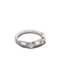 David Yurman 18kt white gold Stax Chain Link diamond ring - Silver