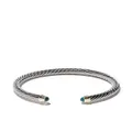 David Yurman 14kt yellow gold and sterling silver Cable Classics topaz bracelet