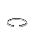 David Yurman 14kt yellow gold and sterling silver Cable Classics onyx bracelet