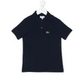 Lacoste Kids embroidered logo polo shirt - Blue