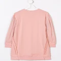 Andorine tulle sleeve sweater dress - Pink
