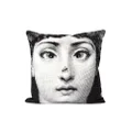 Fornasetti Ape photograph-print cushion - Black