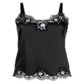 Dolce & Gabbana lace-trim satin camisole top - Black