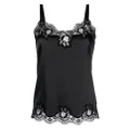 Dolce & Gabbana lace-trim satin camisole top - Black