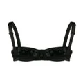 Dolce & Gabbana lace-detail satin balconette bra - Black