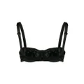 Dolce & Gabbana lace-detail satin balconette bra - Black
