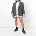 Thom Browne Seersucker pleated mini skirt - Grey
