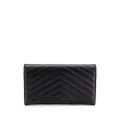 Saint Laurent large Monogram flap wallet - Black