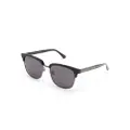 Gucci Eyewear Web-detailed square-frame sunglasses - Black