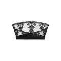 Fleur Of England Onyx lace embroidered strapless bra - Black