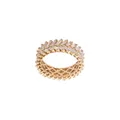 Anita Ko 18kt yellow gold diamond baguette double row ring