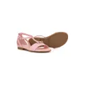 Dolce & Gabbana Kids T-strap patent leather sandals - Pink