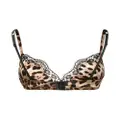 Dolce & Gabbana leopard print bra - Brown