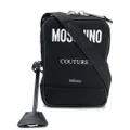 Moschino contrast logo shoulder bag - Black