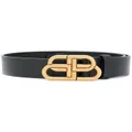 Balenciaga BB leather belt - Black
