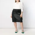 Dolce & Gabbana powernet satin midi skirt - Black