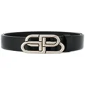 Balenciaga BB leather belt - Black
