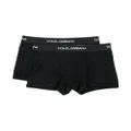 Dolce & Gabbana Kids logo-waistband boxer briefs (pack of two) - Black