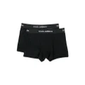 Dolce & Gabbana Kids logo-waistband boxer briefs (pack of two) - Black