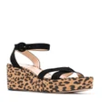 Gianvito Rossi leopard print sandals - Black