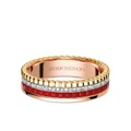 Boucheron 18kt yellow, white and rose gold Quatre Red diamond band ring