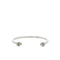 Alexander McQueen Thin Twin Skull bracelet - Silver