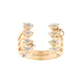 Delfina Delettrez 18kt yellow gold pierced diamond dots ring - Silver