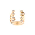 Delfina Delettrez 18kt yellow gold pierced diamond dots ring - Silver