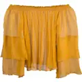 VOZ cascade blouse - Yellow