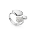 Monica Vinader Nura Pebble Cluster Diamond ring - Silver