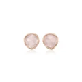 Monica Vinader Siren Stud Rose Quartz earrings - Pink